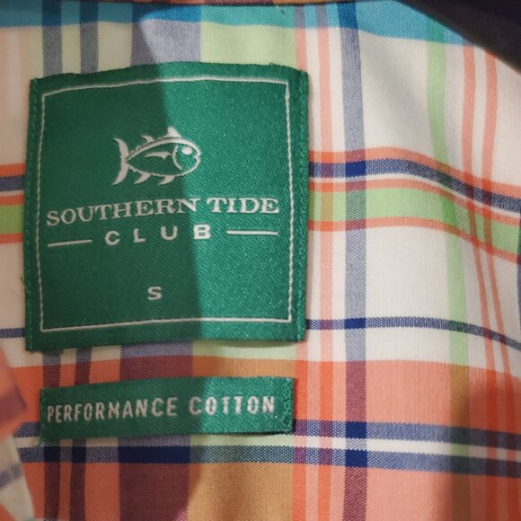 Southern Tide Check Pattern Button Down Shirt Sz. Small - Picture 2 of 4